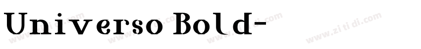 Universo Bold字体转换